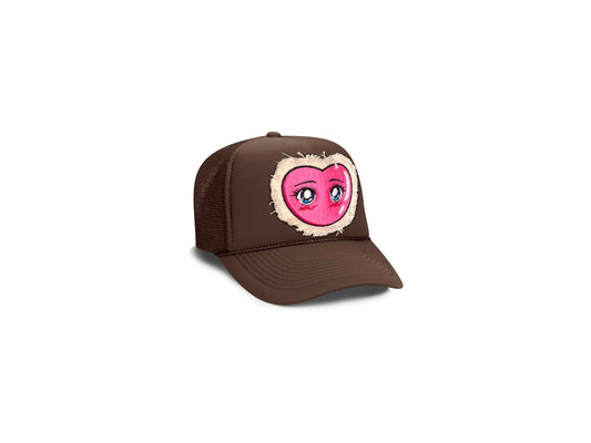 “KISS” cap brown