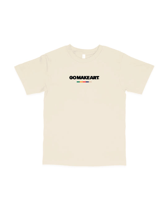 "GO MAKE ART" Logo Tee (off white)