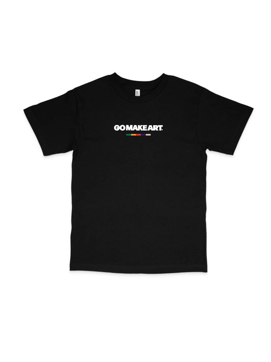 "GO MAKE ART" Logo Tee (black)